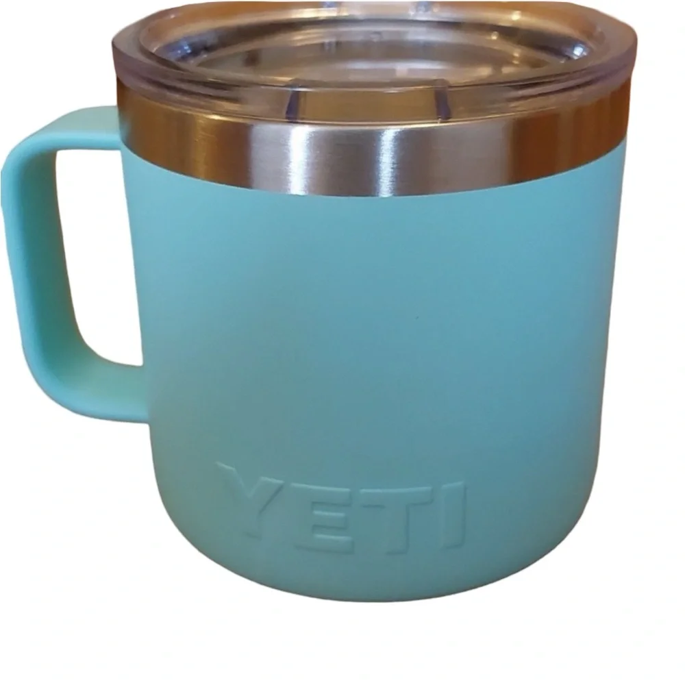 *EUC* YETI 14oz Rambler Mug with Lid in Aqua - Picture 3 of 5